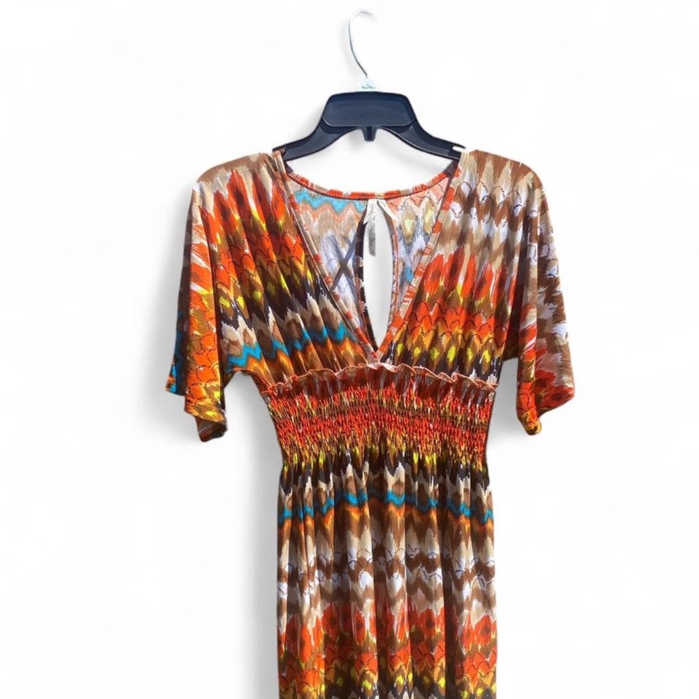 Cristinalove Vibrant Chevron Maxi Dress